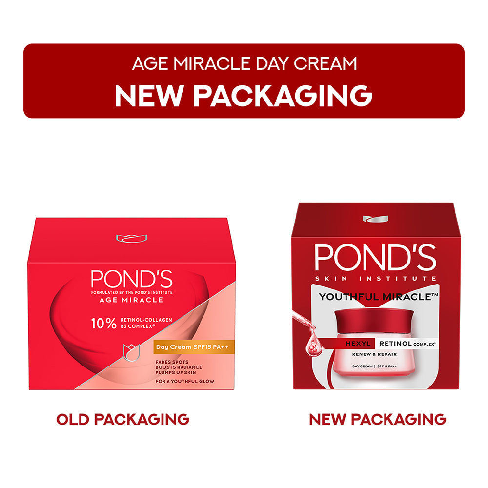 POND'S Youthful Miracle Hexyl Retinol Complex, Renew & Repair Day Cream SPF 15 PA++