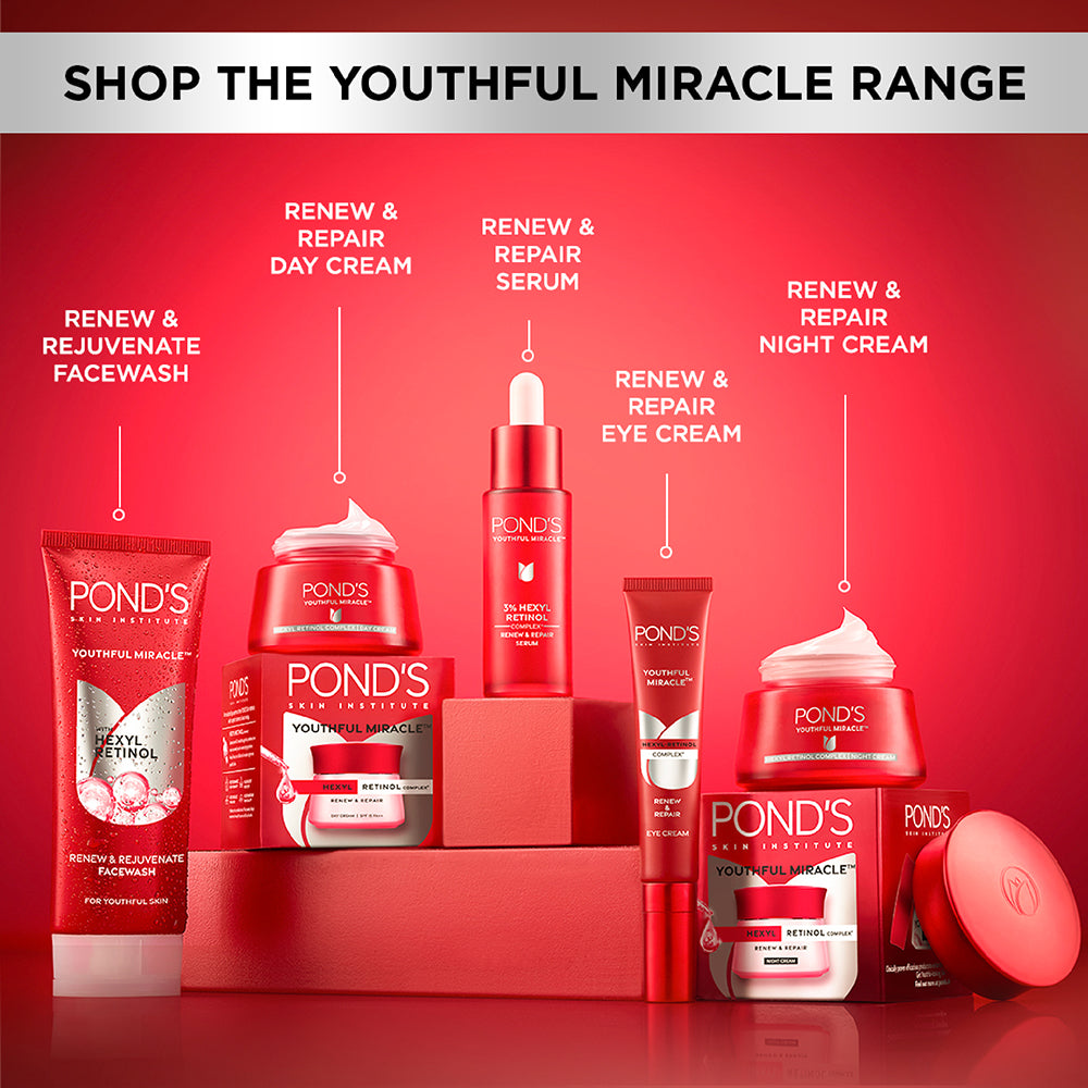 POND'S Youthful Miracle Hexyl Retinol Complex, Renew & Repair Day Cream SPF 15 PA++