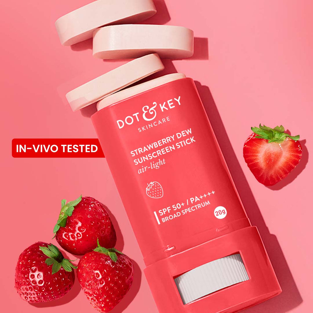 Strawberry Sunscreen Stick, In-Vivo Tested SPF 50+ PA++++