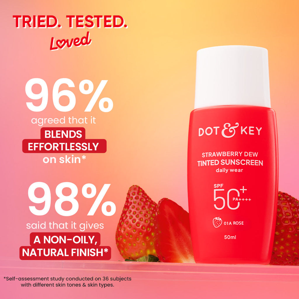 Strawberry Dew Tinted Sunscreen SPF 50+ PA++++ With New-Age UV Filters
