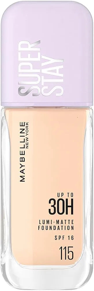 Maybelline New York Super Stay Lumi-Matte Liquid Foundation - 115, Up To 30H Long Wear, Water & Transfer Proof. SuperStay Lumi-Matte Liquid Foundation comes with Non-comedogenic & Vegan Formula | 35ml
