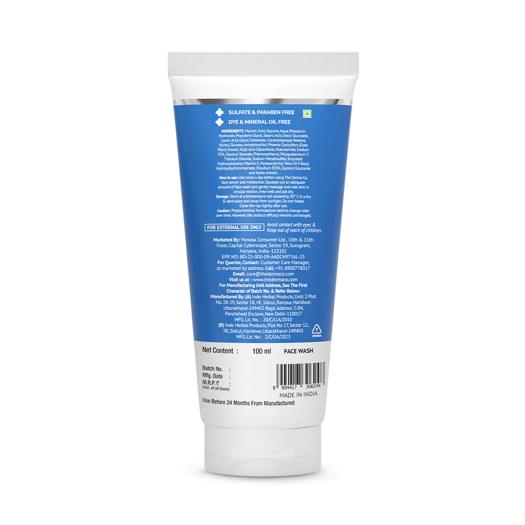 1% Kojic Acid Face Wash with Niacinamide & Alpha Arbutin For Dark Spots & Pigmentation - 100ml