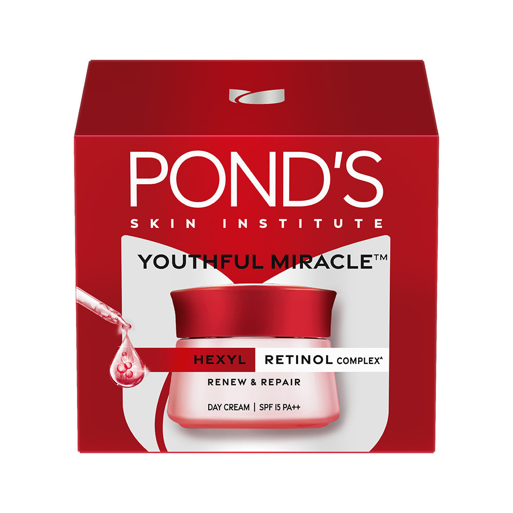 POND'S Youthful Miracle Hexyl Retinol Complex, Renew & Repair Day Cream SPF 15 PA++