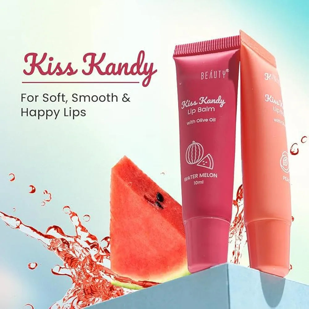 Swiss Buty Kiss Kandy Lip Balm with Olive Oil, Moisturising, Non-Sticky Formula for Soft and Smooth Lips, 10ml 