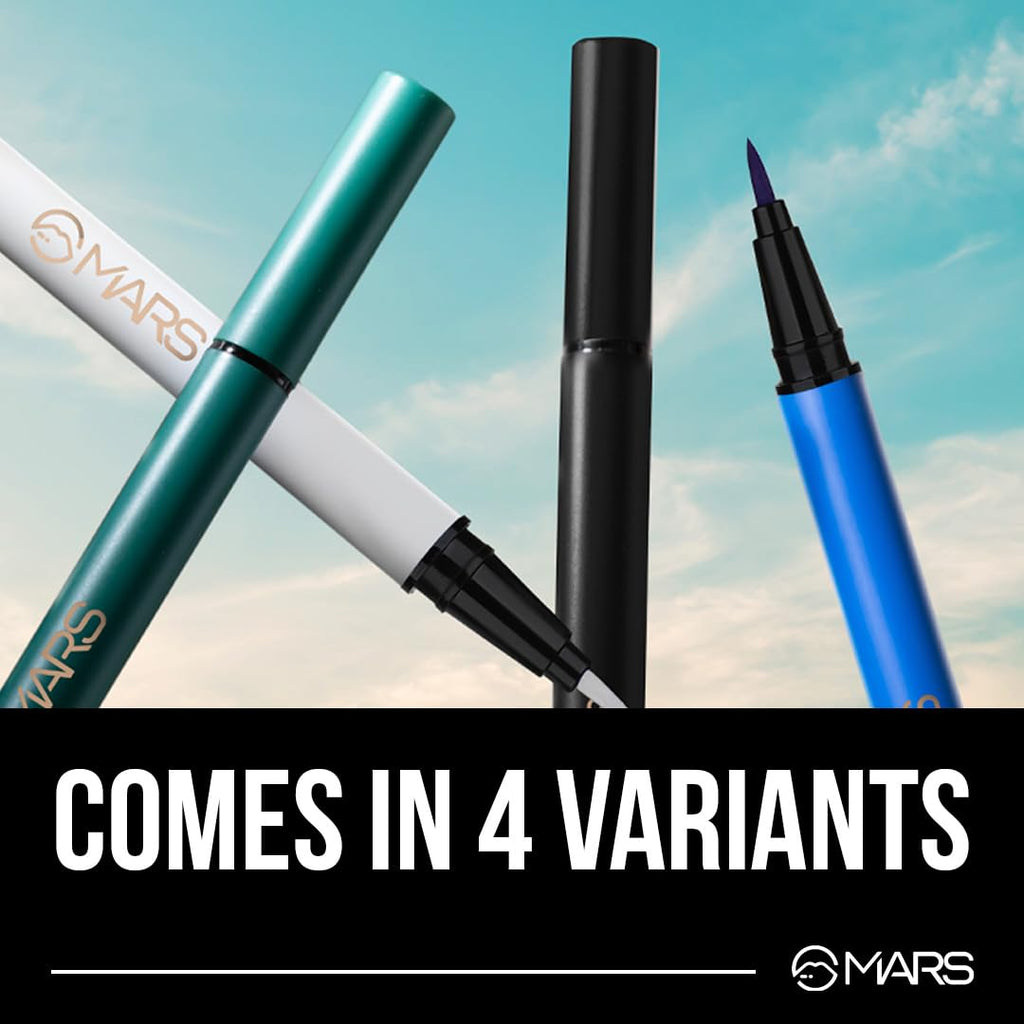 MARS City Stroke Charming Eyes Liquid Eyeliner | Long-lasting | Smudge Proof Eye Liner | Felt Tip for Precise Application | Quick Drying Formula (1ml)