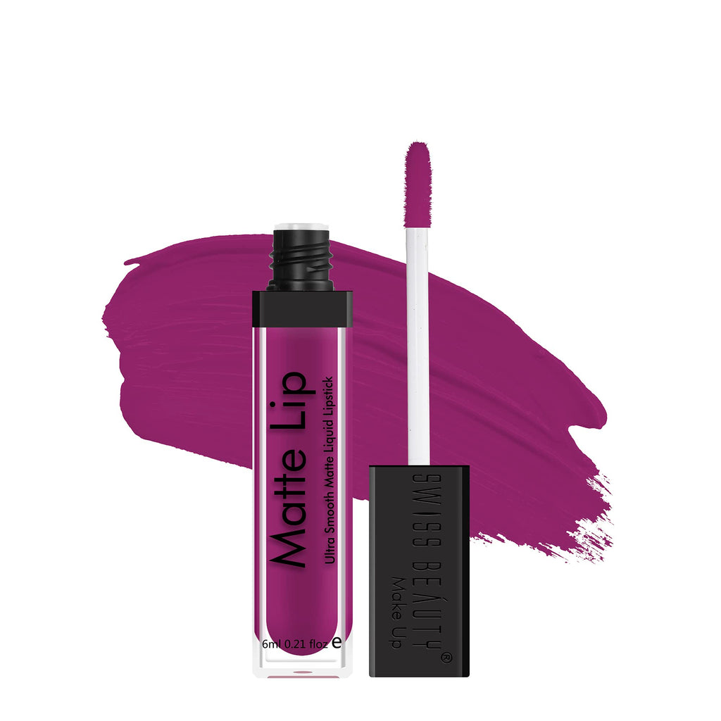 Swiss Beauty | Ultra Smooth Matte Lip Liquid Lipstick, Smooth Lip Color, Weightless Finish, Silky Matte Finish, Shade- Iconic Nude, 6ml