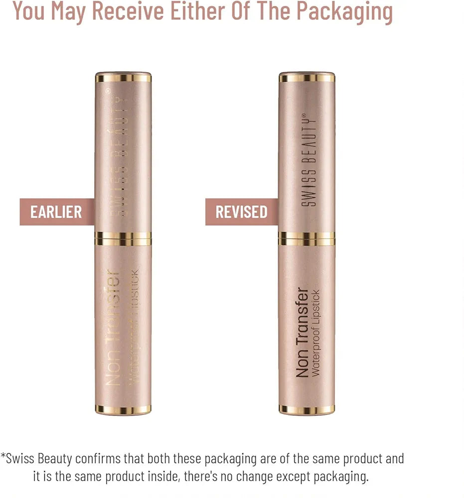 Swiss Beauty Non Tranfer Matte Lipstick Long Stay & Smooth, Mauve-Taupe, 3g