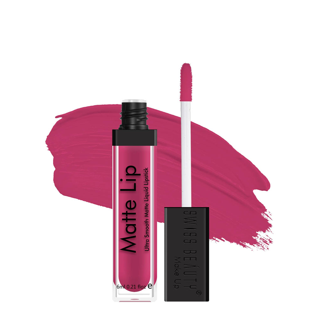 Swiss Beauty | Ultra Smooth Matte Lip Liquid Lipstick, Smooth Lip Color, Weightless Finish, Silky Matte Finish, Shade- Iconic Nude, 6ml