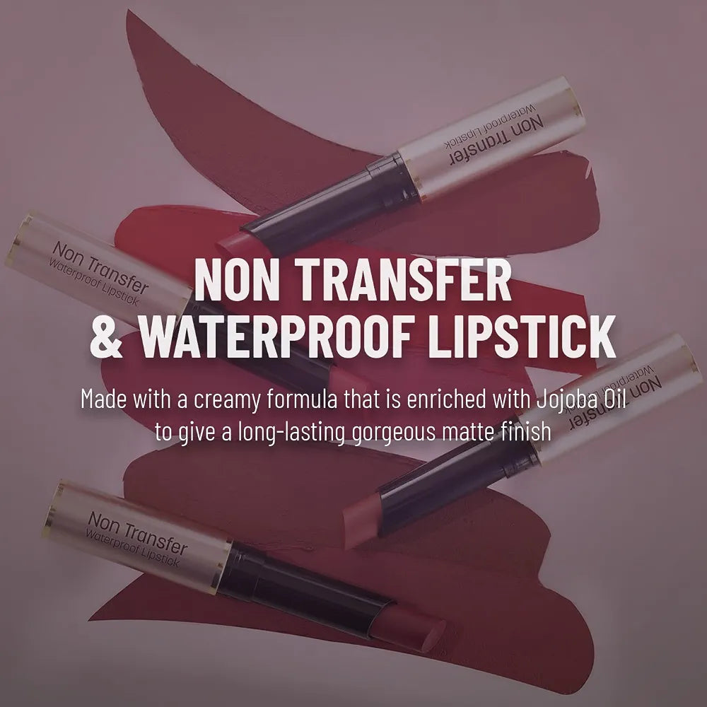 Swiss Beauty Non Tranfer Matte Lipstick Long Stay & Smooth, Mauve-Taupe, 3g