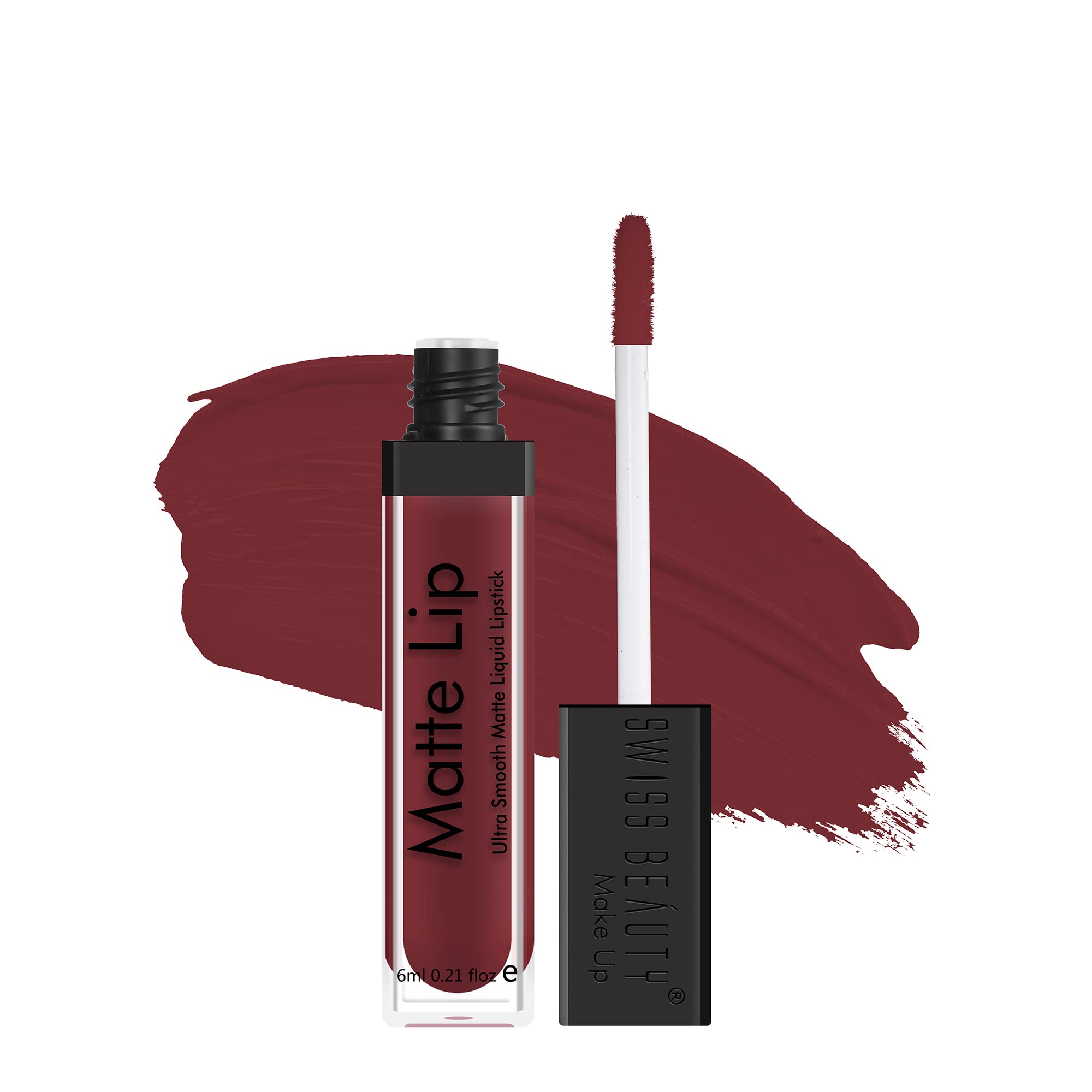 Swiss Beauty | Ultra Smooth Matte Lip Liquid Lipstick, Smooth Lip Color, Weightless Finish, Silky Matte Finish, Shade- Iconic Nude, 6ml