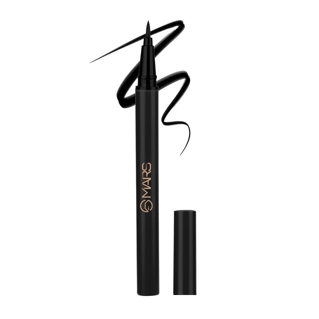 MARS City Stroke Charming Eyes Liquid Eyeliner | Long-lasting | Smudge Proof Eye Liner | Felt Tip for Precise Application | Quick Drying Formula (1ml)