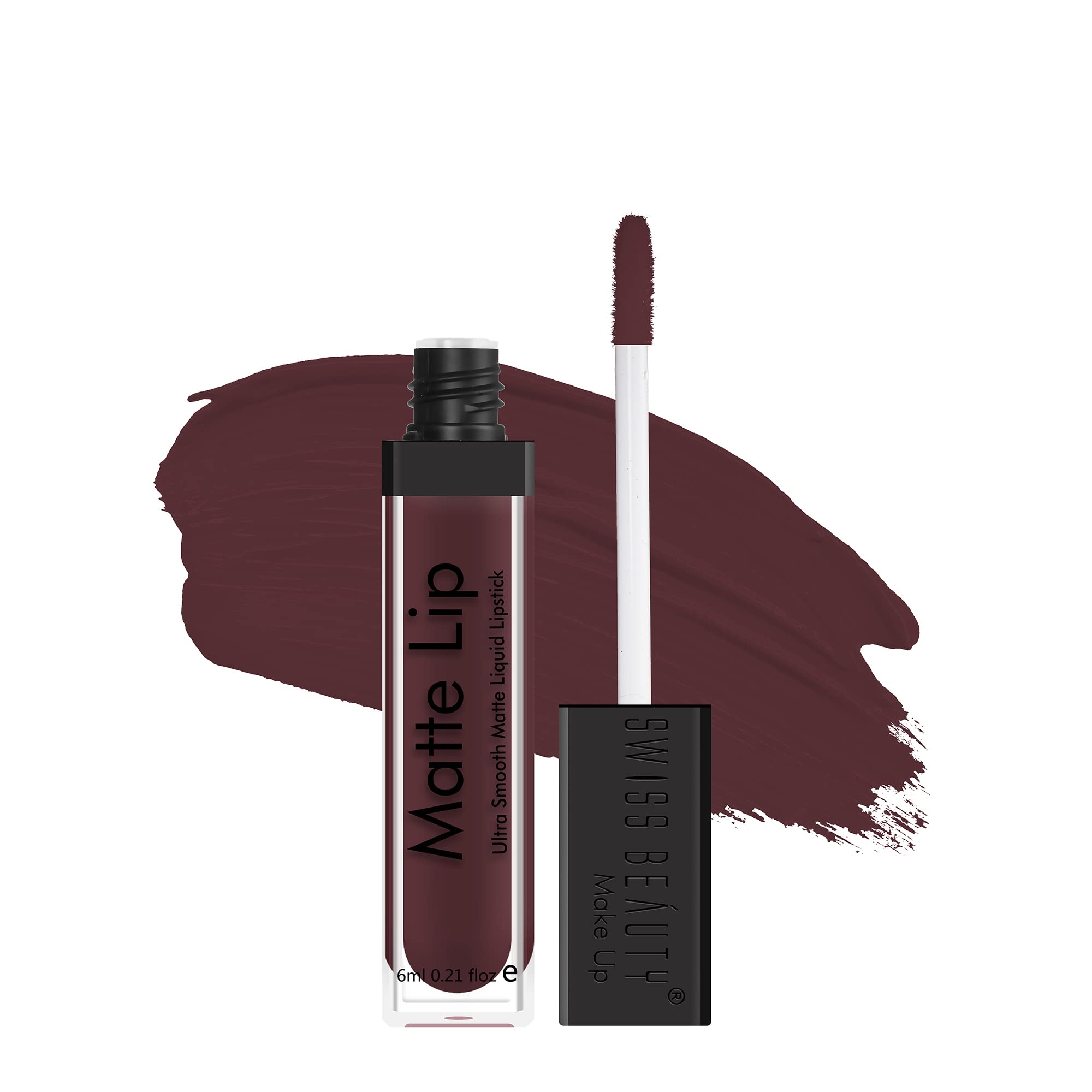 Swiss Beauty | Ultra Smooth Matte Lip Liquid Lipstick, Smooth Lip Color, Weightless Finish, Silky Matte Finish, Shade- Iconic Nude, 6ml