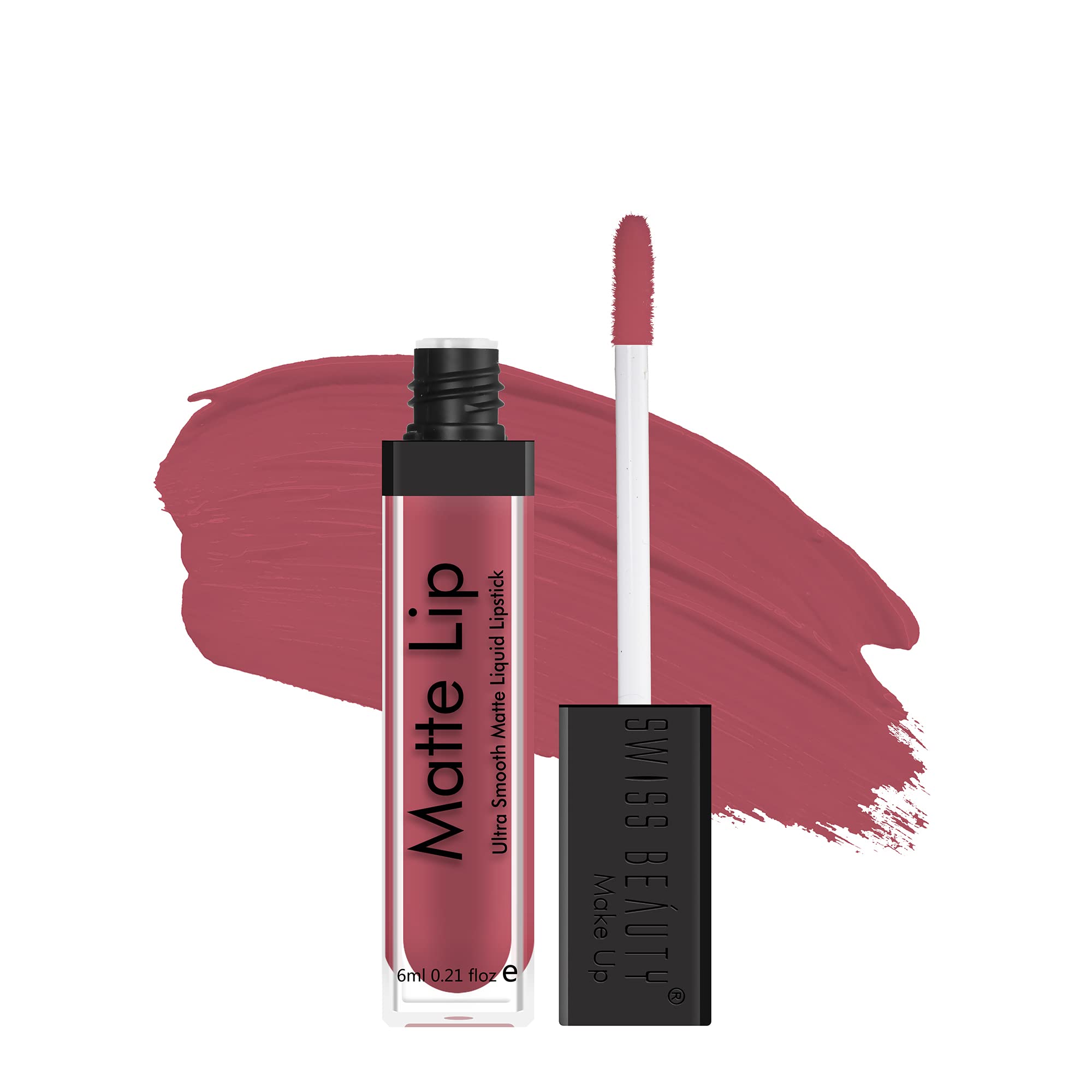 Swiss Beauty | Ultra Smooth Matte Lip Liquid Lipstick, Smooth Lip Color, Weightless Finish, Silky Matte Finish, Shade- Iconic Nude, 6ml