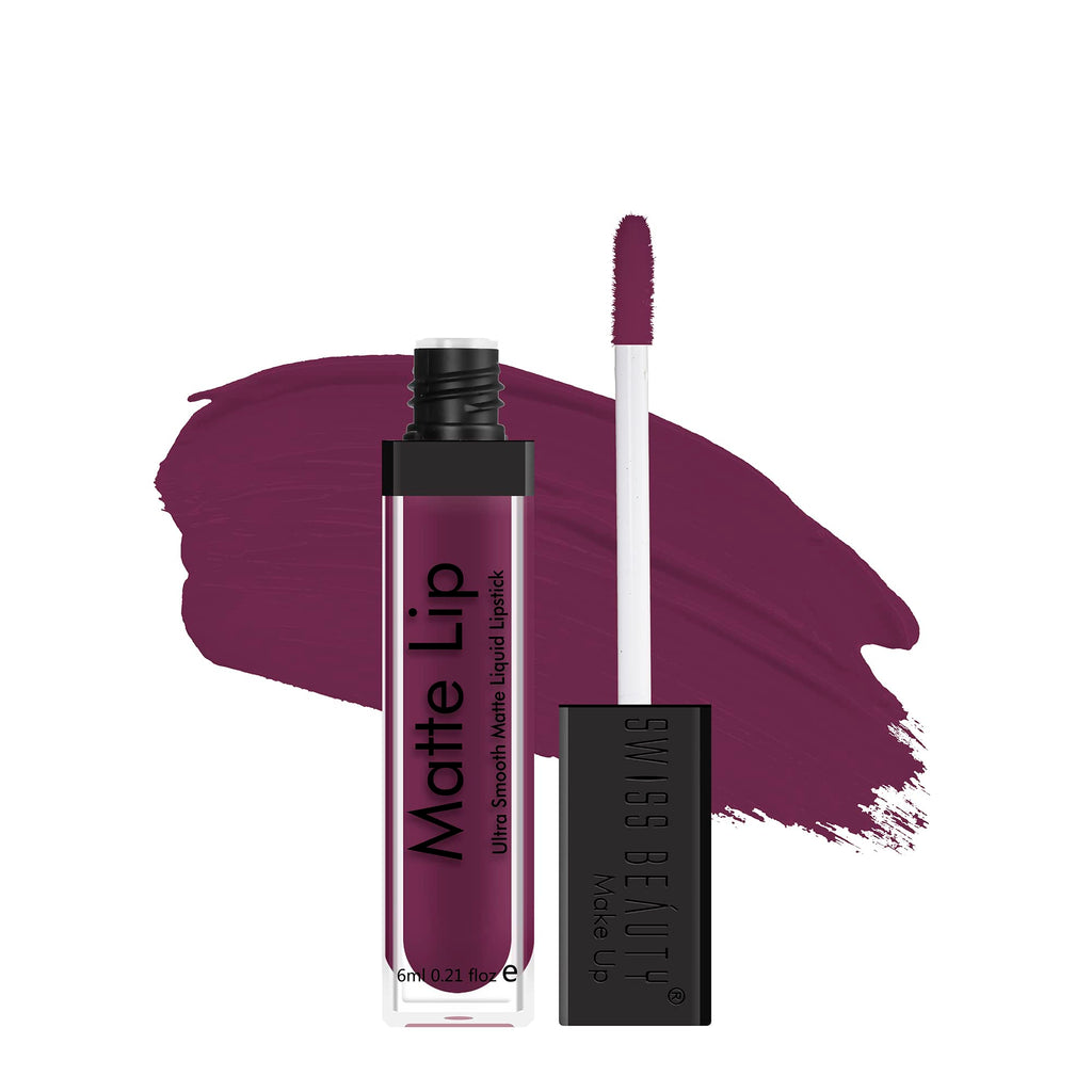 Swiss Beauty | Ultra Smooth Matte Lip Liquid Lipstick, Smooth Lip Color, Weightless Finish, Silky Matte Finish, Shade- Iconic Nude, 6ml