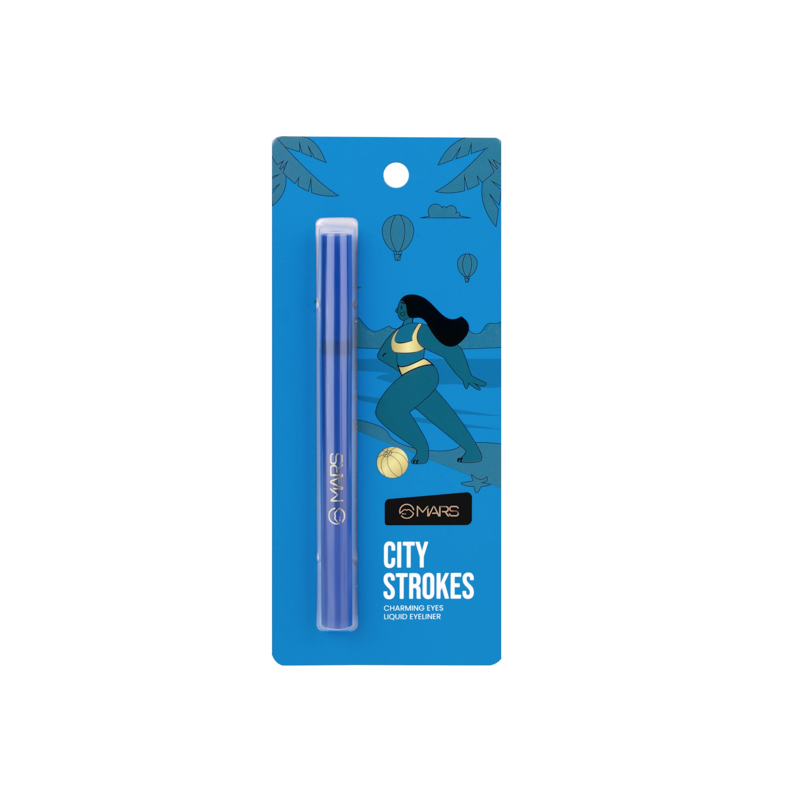 MARS City Stroke Charming Eyes Liquid Eyeliner | Long-lasting | Smudge Proof Eye Liner | Felt Tip for Precise Application | Quick Drying Formula (1ml)