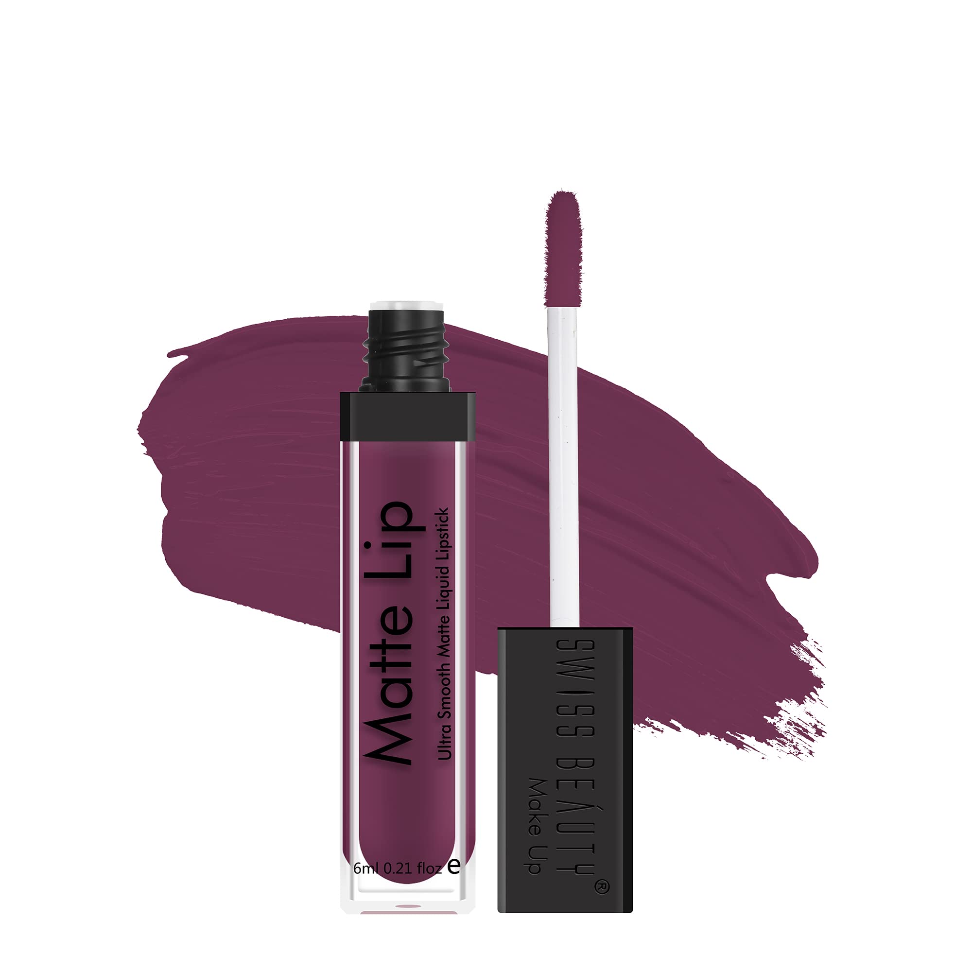 Swiss Beauty | Ultra Smooth Matte Lip Liquid Lipstick, Smooth Lip Color, Weightless Finish, Silky Matte Finish, Shade- Iconic Nude, 6ml