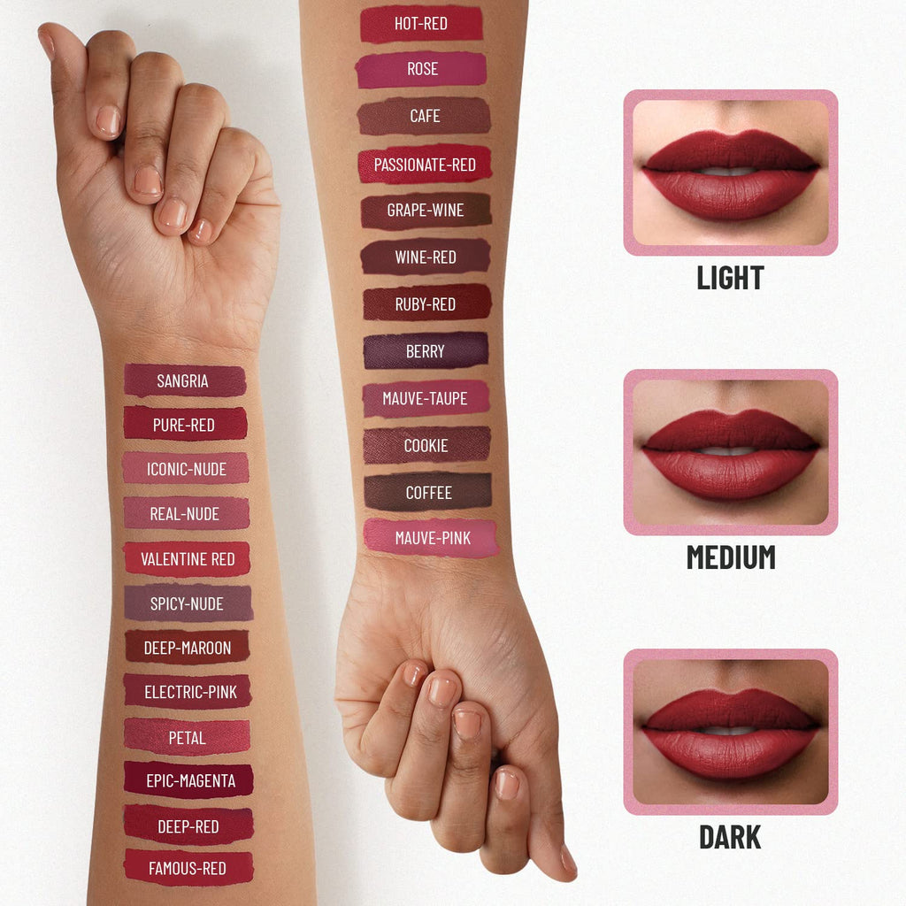 Swiss Beauty | Ultra Smooth Matte Lip Liquid Lipstick, Smooth Lip Color, Weightless Finish, Silky Matte Finish, Shade- Iconic Nude, 6ml