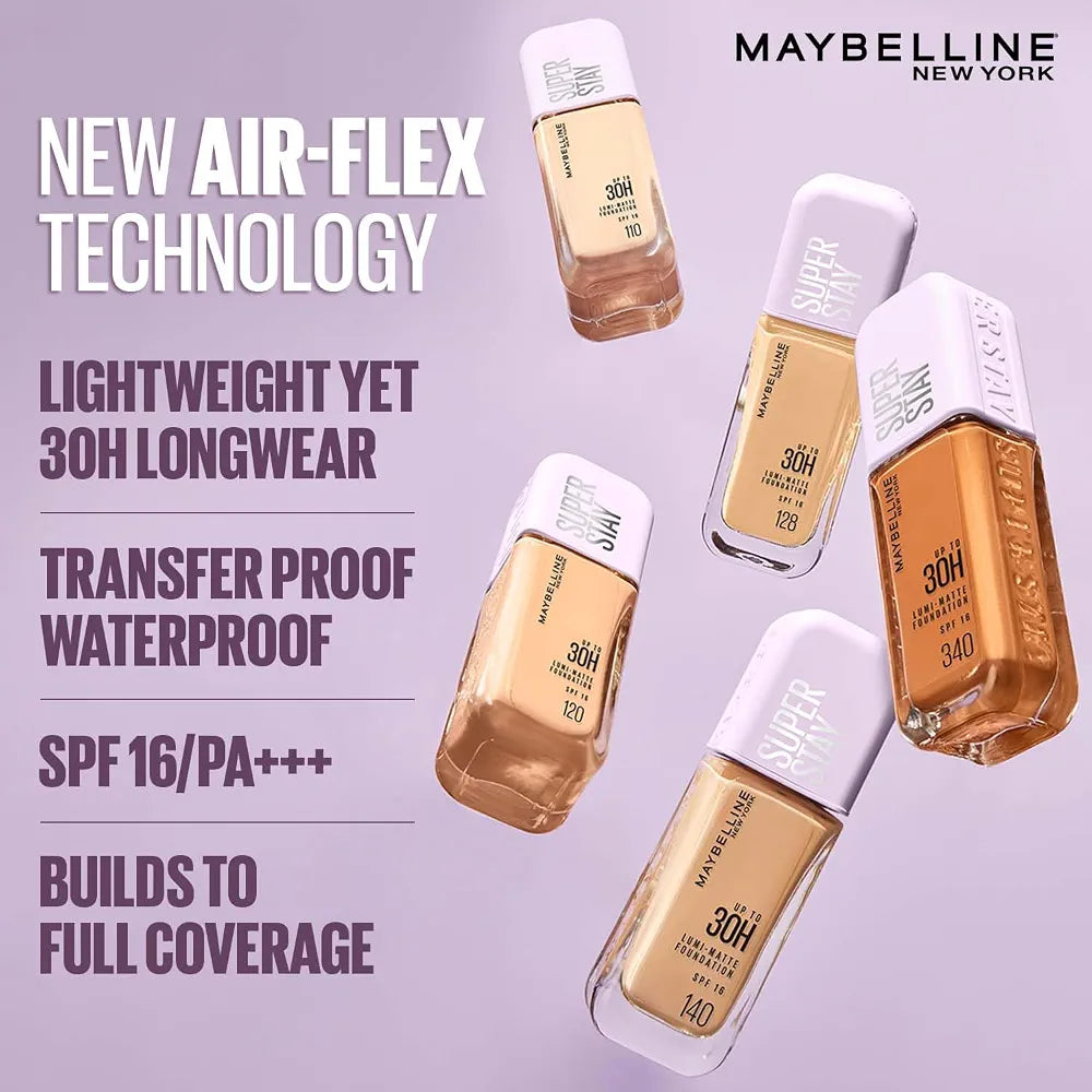 Maybelline New York Super Stay Lumi-Matte Liquid Foundation - 115, Up To 30H Long Wear, Water & Transfer Proof. SuperStay Lumi-Matte Liquid Foundation comes with Non-comedogenic & Vegan Formula | 35ml