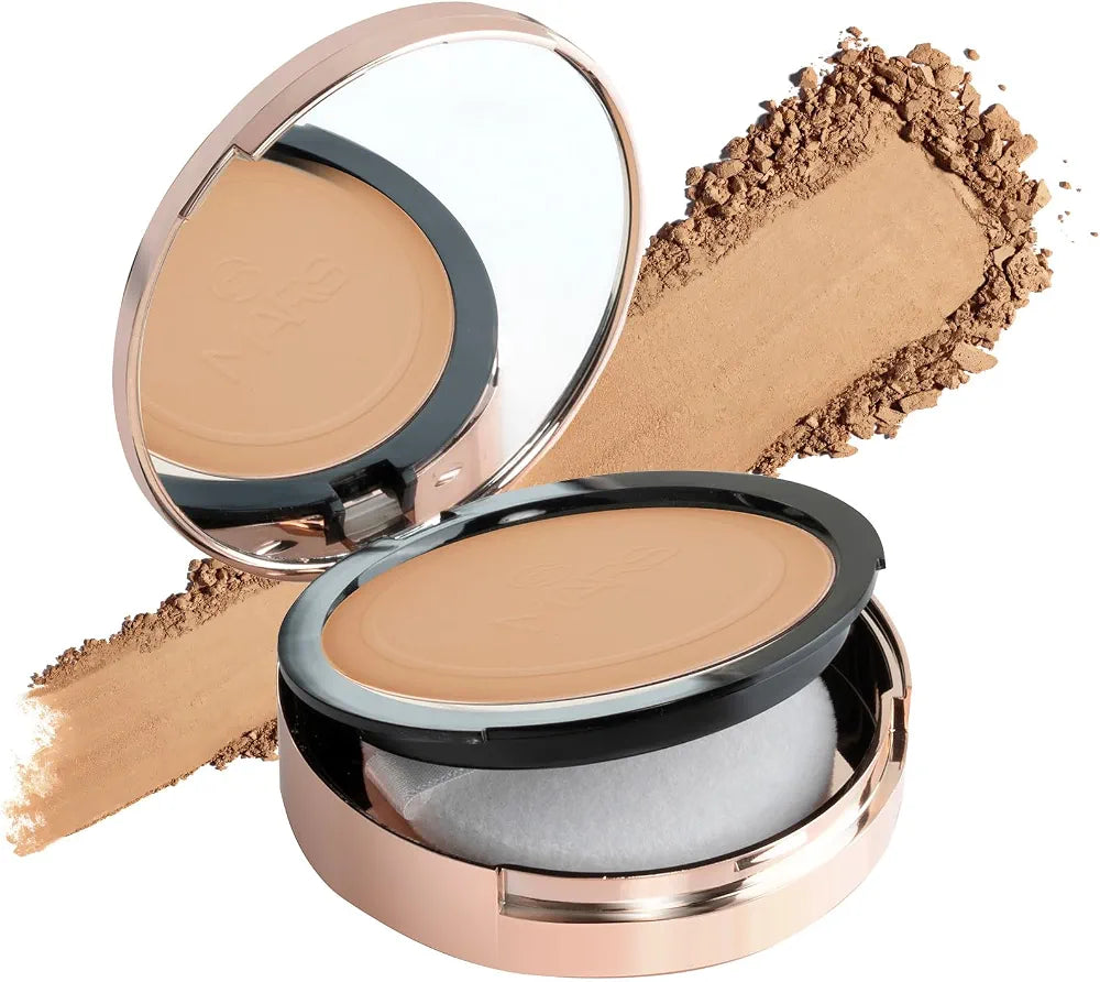 MARS Matte On Compact Powder with Applicator Puff | Flawless Matte Finish for Face Makeup | Absorbs Oil, Conceals, and Blurs Pores | Long-Lasting & Lightweight Formula |  