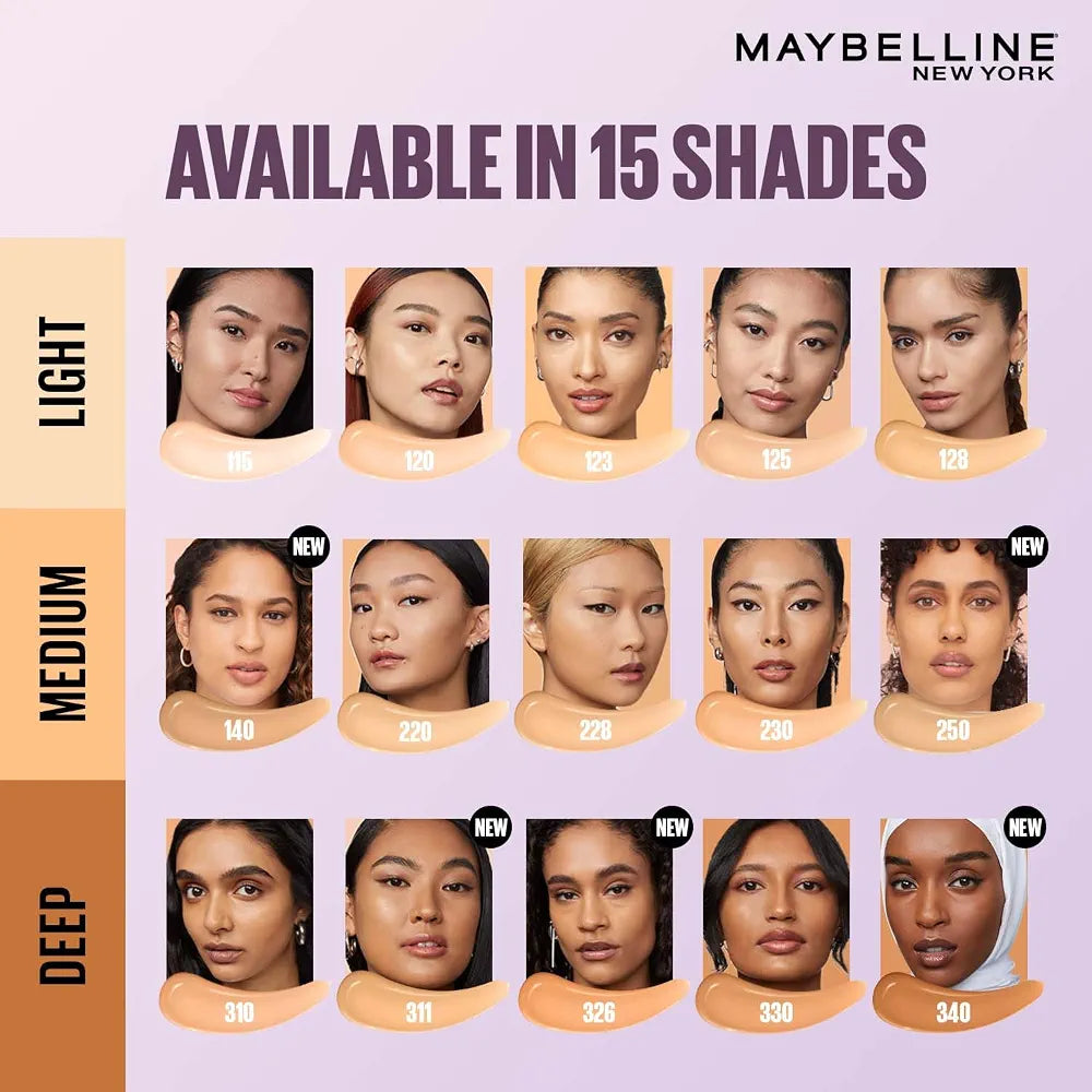 Maybelline New York Super Stay Lumi-Matte Liquid Foundation - 115, Up To 30H Long Wear, Water & Transfer Proof. SuperStay Lumi-Matte Liquid Foundation comes with Non-comedogenic & Vegan Formula | 35ml
