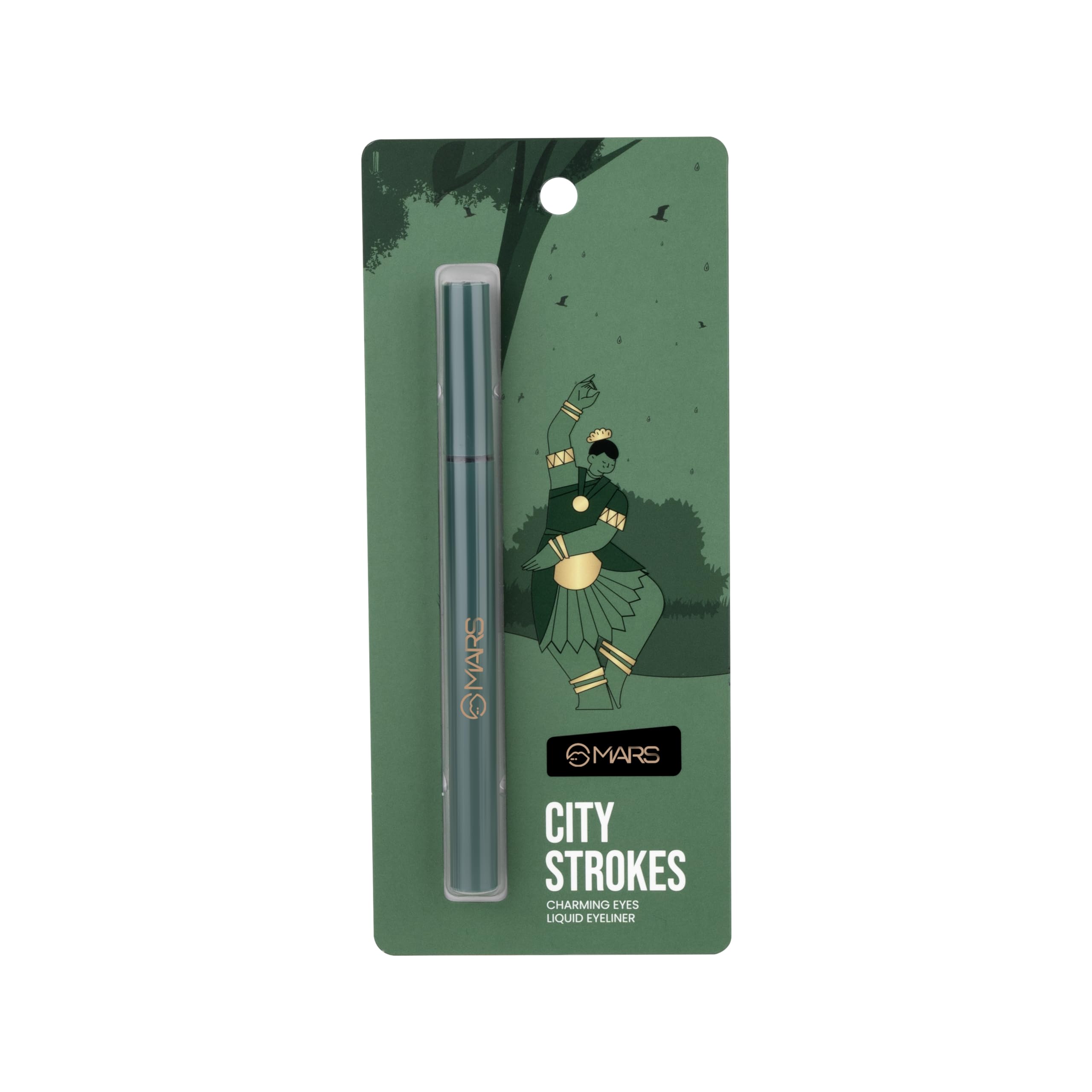 MARS City Stroke Charming Eyes Liquid Eyeliner | Long-lasting | Smudge Proof Eye Liner | Felt Tip for Precise Application | Quick Drying Formula (1ml)