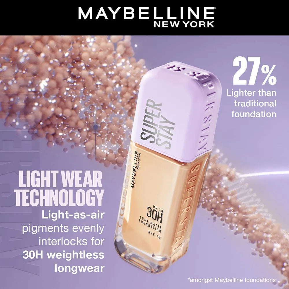 Maybelline New York Super Stay Lumi-Matte Liquid Foundation - 115, Up To 30H Long Wear, Water & Transfer Proof. SuperStay Lumi-Matte Liquid Foundation comes with Non-comedogenic & Vegan Formula | 35ml