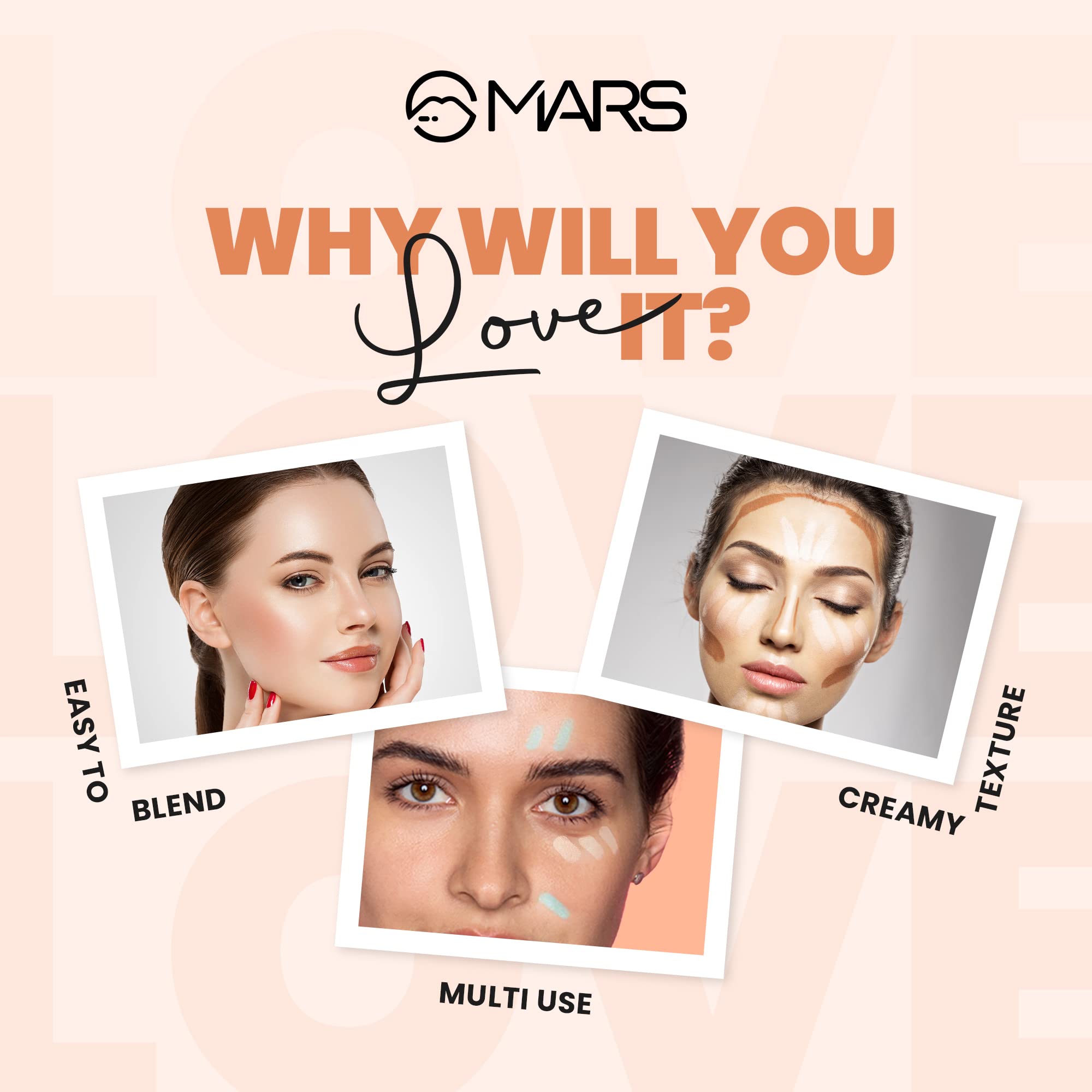 Mars | Cover Rangers Creamy Matte Concealer And Corrector Palette | Easy To Blend & Lightweight Concealer For Face Makeup (24 Gm)