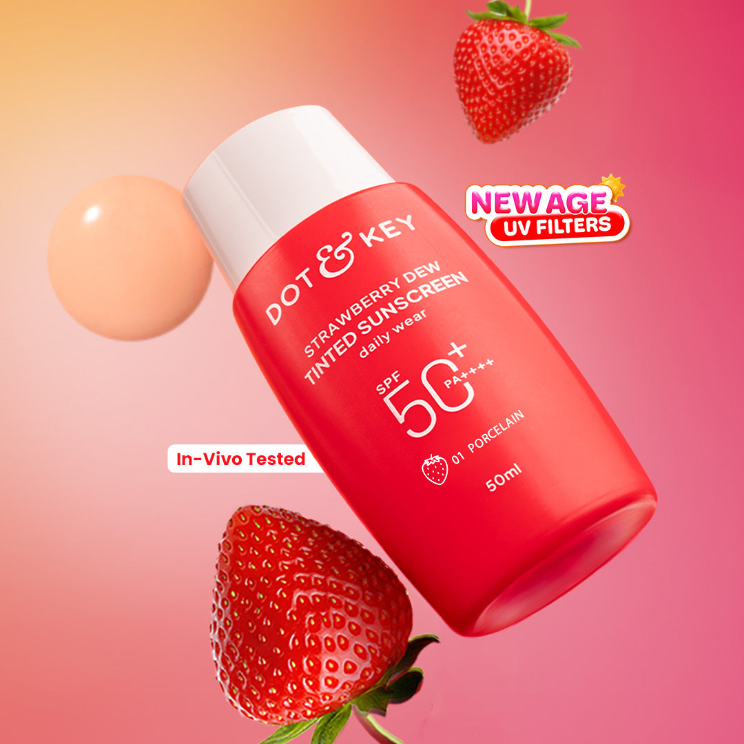 ファンデーション strawberry Dot & Key | Strawberry Dew Tinted Sunscreen SPF 50+ PA++++ With