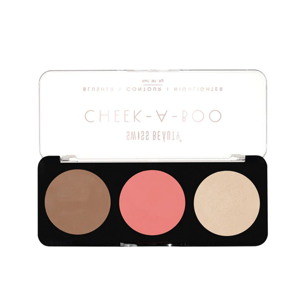Cheek-A-Boo 3-in-1 Face Palette with Blusher , Contour and Highlighter
